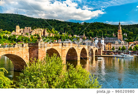 View of Heidelberg with the Old Bridge and the castle in Baden-Wurttemberg, Germany View of Heidelberg with the Old Bridge and the castle in Baden-Wurttemberg, Germany 96020980