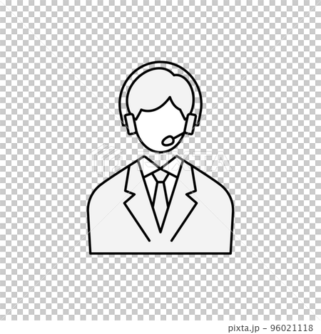 若い男性オペレーターのイラスト 96021118