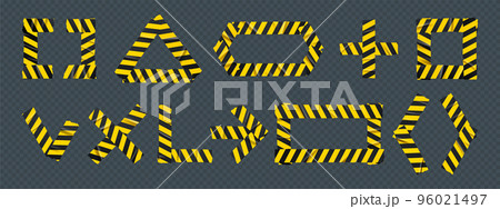 Barrier tape patches, adhesive safety scotch signs 96021497