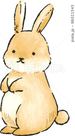 【うさぎ】手描きイラスト うさぎ」手描きイラストセットイラスト - No: 23377800｜無料イラスト