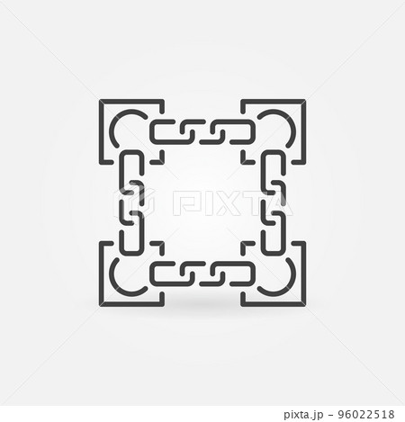 Block-Chain outline icon - vector Block Chain...のイラスト素材 [96022518] - PIXTA