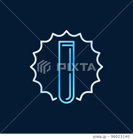Test tube vector chemistry outline colored icon or logo Test tube vector chemistry outline colored icon or logo 96023140