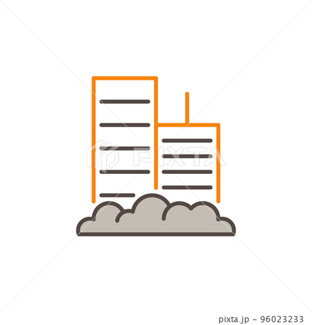 City Buildings and Smog vector colored concept icon City Buildings and Smog vector colored concept icon 96023233