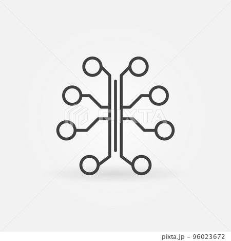 Human Brain connections vector line concept minimal icon 96023672