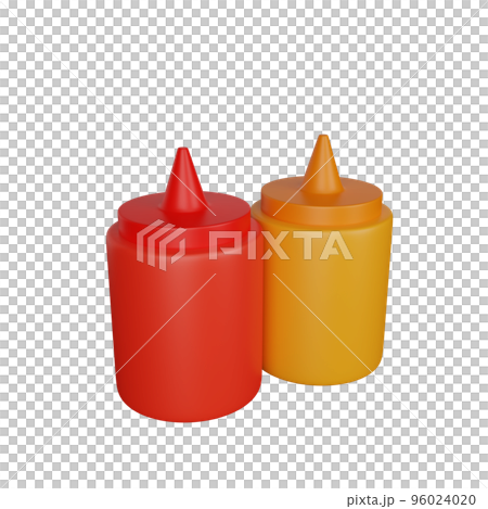 3d rendering of ketchup mustard fast food icon 3d rendering of ketchup mustard fast food icon 96024020
