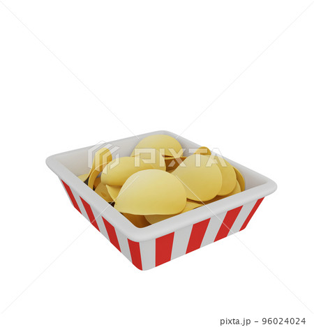 3d rendering of potato chips fast food icon 96024024