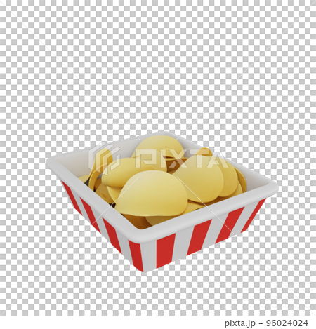 3d rendering of potato chips fast food icon 3d rendering of potato chips fast food icon 96024024
