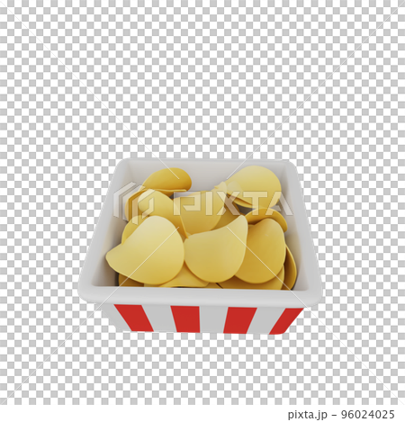 3d rendering of potato chips fast food icon 96024025