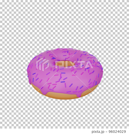 3d rendering of donuts fast food icon 96024029