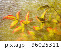 窓越しのソフトタッチ撮影　南天の紅葉 96025311