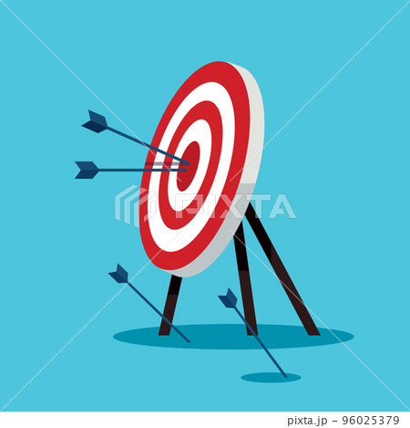 Archery target. Goal achieve concept vector illustration 96025379