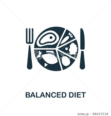 Balanced Diet icon. Monochrome simple Detox Diet icon for templates, web design and infographics Balanced Diet icon. Monochrome simple Detox Diet icon for templates, web design and infographics 96025538