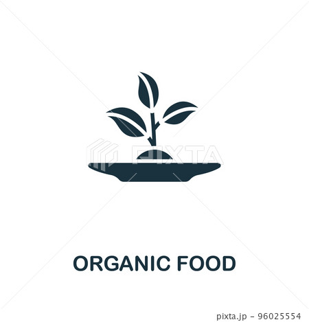 Organic Food icon. Monochrome simple Detox Diet icon for templates, web design and infographics 96025554