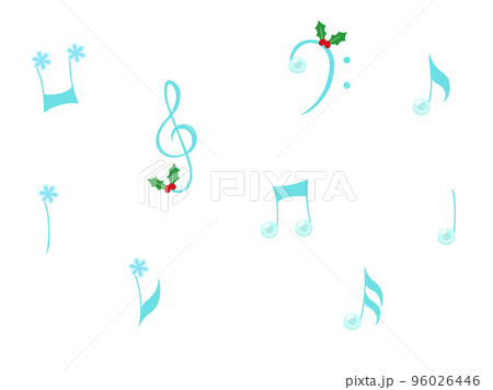 音符のイラストセット（冬） 96026446