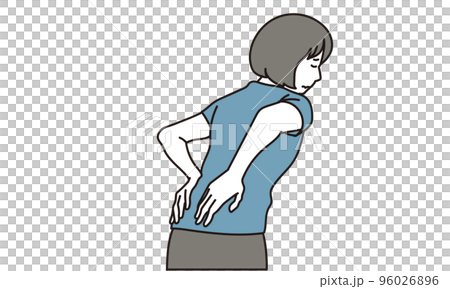 腰痛に悩む女性	 96026896