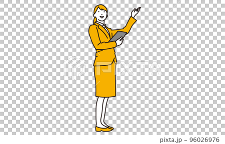 A business woman giving directions 96026976