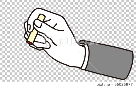 印鑑を持つビジネスマンの手元	 96026977