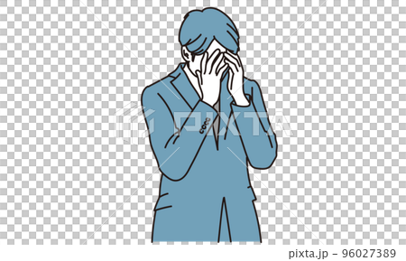 後悔するビジネスマン	 96027389