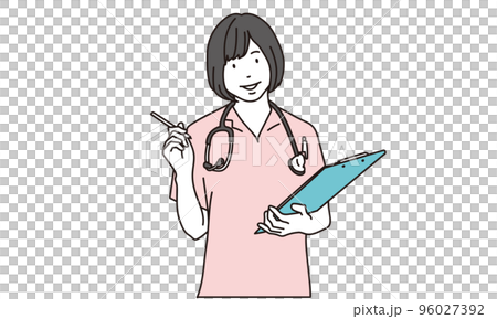 Female nurse to explain Female nurse to explain 96027392