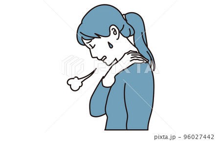 肩こりに悩む女性 肩こりに悩む女性 96027442
