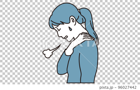 肩こりに悩む女性 肩こりに悩む女性 96027442