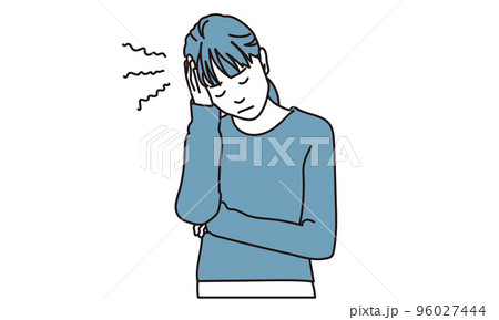 頭痛に悩む女性 頭痛に悩む女性 96027444