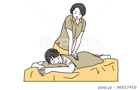 マッサージを受ける女性	 96027450