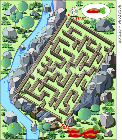 ウサギの迷路＿人参が食べたい！ 96028106