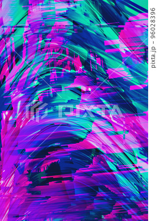Motion Glitch Multicolored Distorted textured psychedelic background 96028396