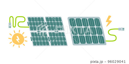 Set of solar panels, alternative renewable energy, solar energy, technological solar panels, vector Set of solar panels, alternative renewable energy, solar energy, technological solar panels, vector 96029041