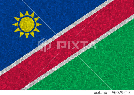 Flag of Namibia on styrofoam texture Flag of Namibia on styrofoam texture 96029218
