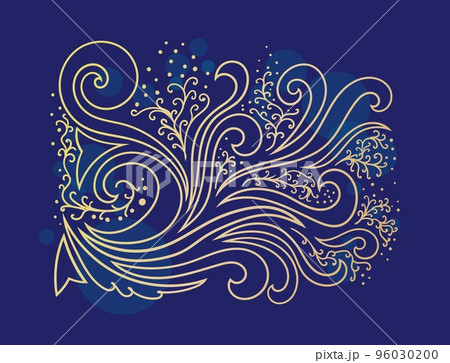 Elegant ornamental gold vector winter festive card Elegant ornamental gold vector winter festive card 96030200