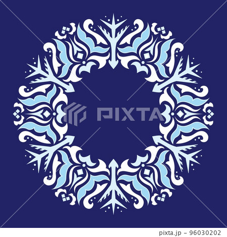 Winter oriental decorative ornament festive snowflake symbol 96030202