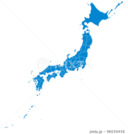 県境のある日本地図、全体図 県境のある日本地図、全体図 96030456