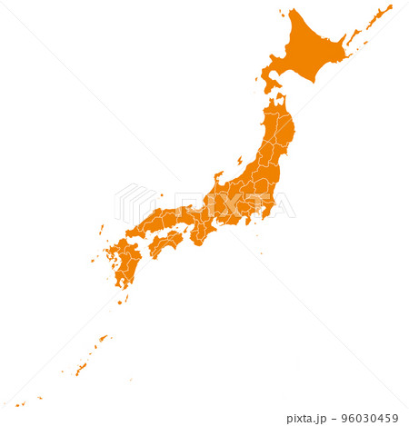 県境のある日本地図、全体図 県境のある日本地図、全体図 96030459