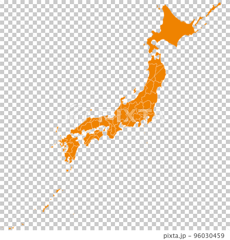 県境のある日本地図、全体図 県境のある日本地図、全体図 96030459