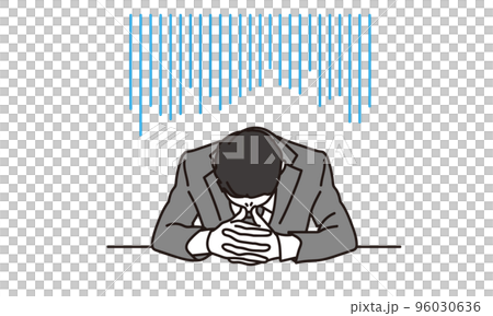 落ち込むビジネスマン 落ち込むビジネスマン 96030636