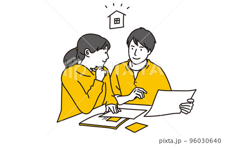 住宅購入を考える夫婦 住宅購入を考える夫婦 96030640