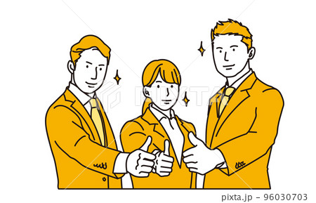 グッドサインをするビジネスパーソン グッドサインをするビジネスパーソン 96030703