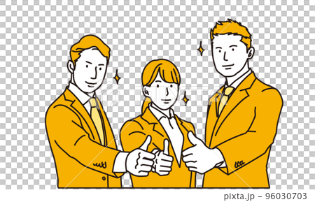 グッドサインをするビジネスパーソン グッドサインをするビジネスパーソン 96030703
