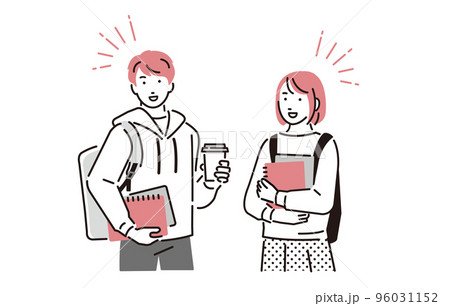 人物 大学生の男女 96031152