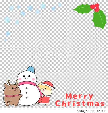 Yurukawa Shiba Inu Santa and Snowman Frame (1:1) ② 96032149