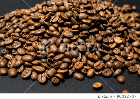 Grains of energy coffee drink, texture of coffee beans. Grains of energy coffee drink, texture of coffee beans. 96032707