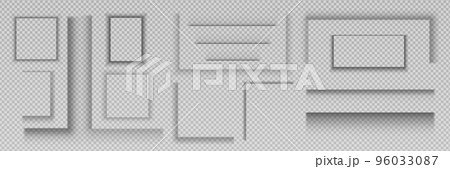 Shadow frames for web banner, paper sheet 96033087