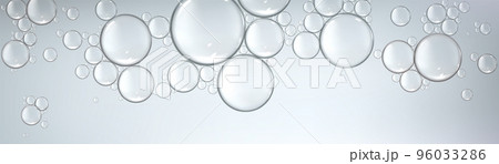 Background with drops or liquid silver bubbles 96033286