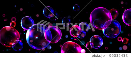 Abstract background with transparent soap bubbles Abstract background with transparent soap bubbles 96033458