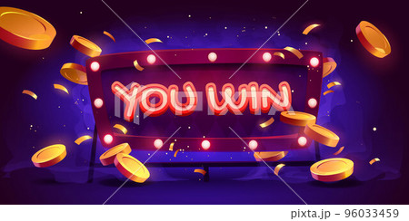 You win banner, casino, lottery or game win You win banner, casino, lottery or game win 96033459