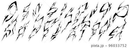Black lightning silhouettes, ground cracks Black lightning silhouettes, ground cracks 96033752