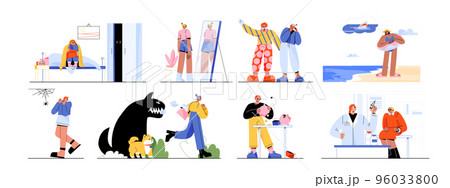 Characters with phobias, psychological problems 96033800