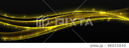 Light effect, gold wave background, magic swirl 96033830